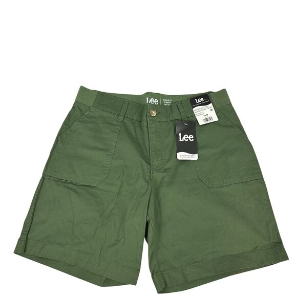 Lee Midrise Bermuda Utility Shorts Midrise Regular Fit Size M Moss Green - Picture 1 of 8